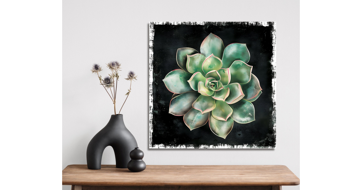 Made In USA | 12in Spring Canvas Sign with Succulent Design | Spring ...