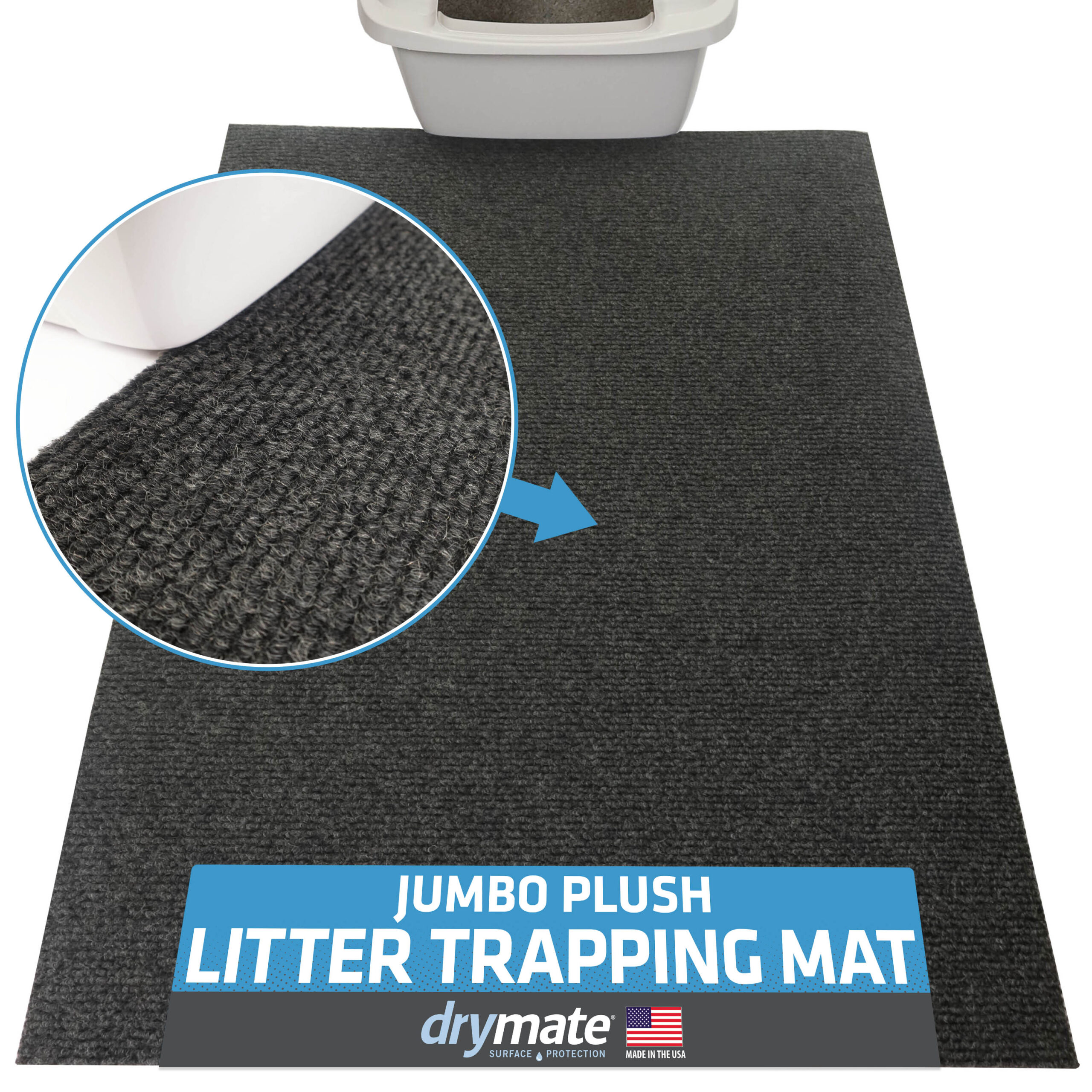 Made In the USA Drymate Plush Litter Trapping Mat