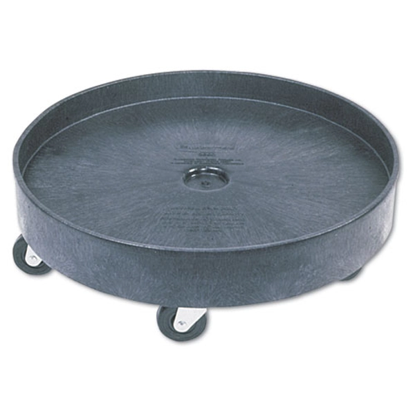 Brute Container Universal Drum Dolly, 500 lb Capacity, 24.38 x 7.13, Black
