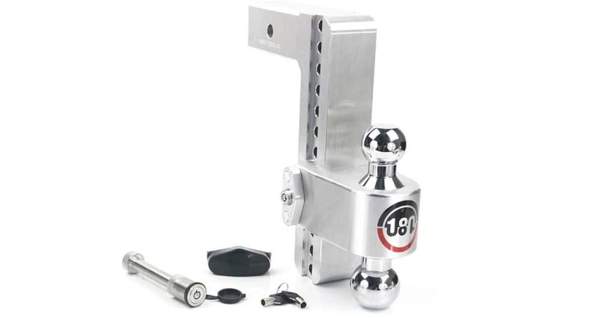 Made In USA | Adjustable 10-Inch Drop Hitch, 2.5-Inch Shank, Dual Balls