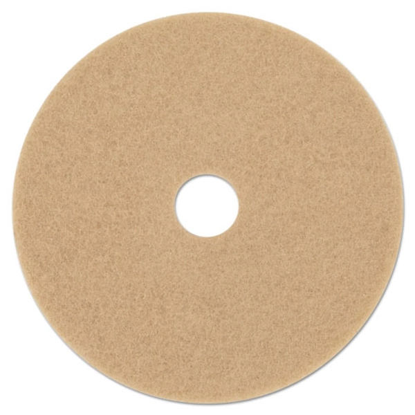 Ultra High-Speed Floor Burnishing Pads 3400, 20" Diameter, Tan, 5/Carton