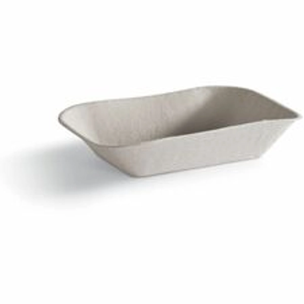 Savaday 2-1/4" Deep Molded Fiber Trays - White - 250/Bag