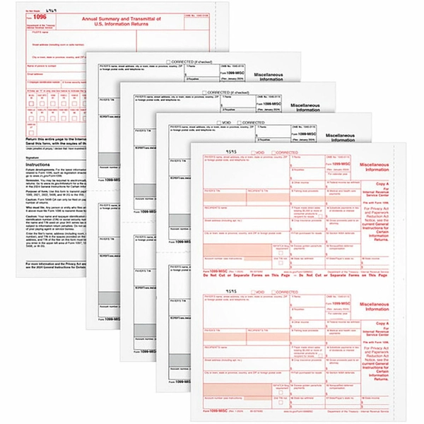 TOPS 1099-MISC Tax Forms - 5-Part - 50 Pack