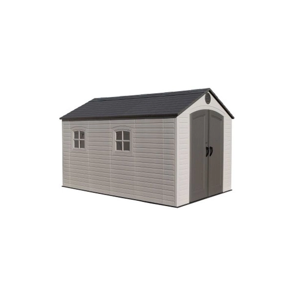 8x12.5 Outdoor Storage Shed with Windows and Shelving