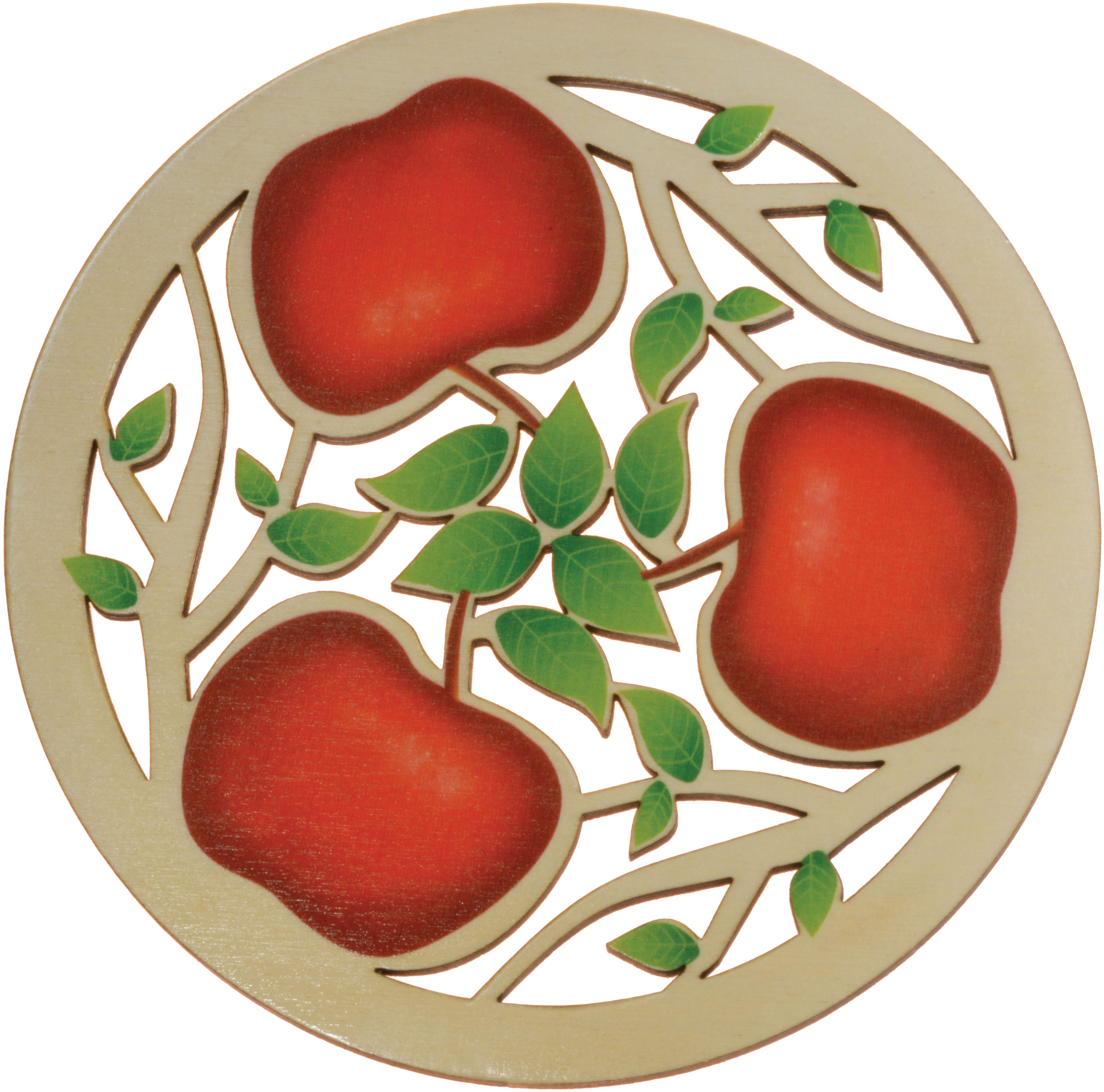Made In the USA Printed Apples Solace Trivet
