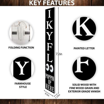 Made In USA | 72-Inch Everyday Humor IKYFL Porch Sign | Rustic