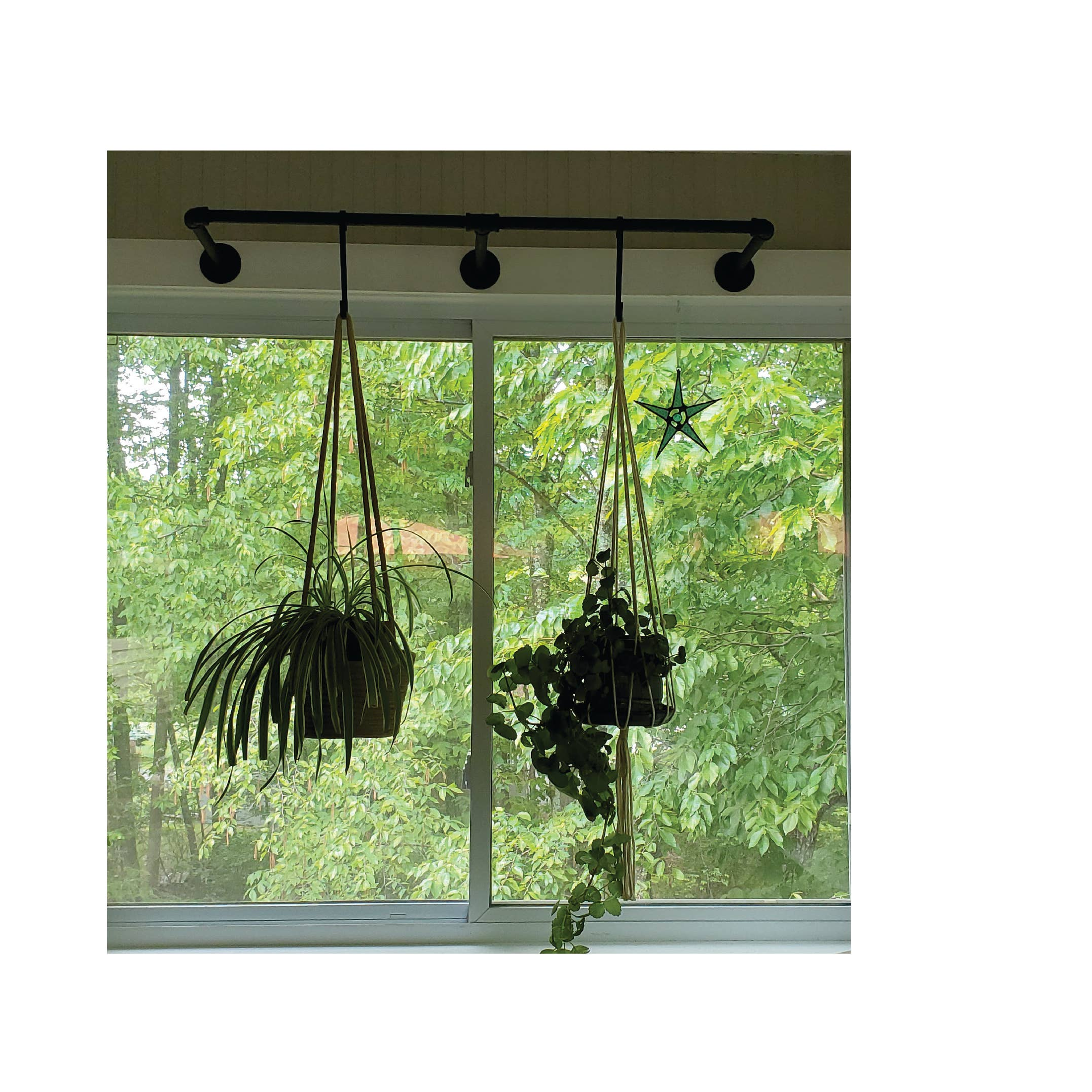 Made In USA | Industrial pipe plant hanger/ rustic plant holder wall or  ceiling mount/ hooks all made in USA