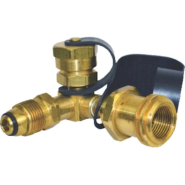 90 Degree Stay-Flow Propane Adapter for Campers and Appliances