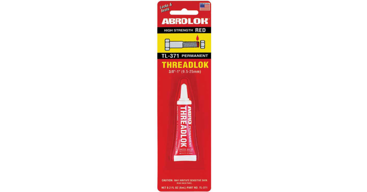 Made In USA | ABRO ThreadLok High Strength Red Permanent