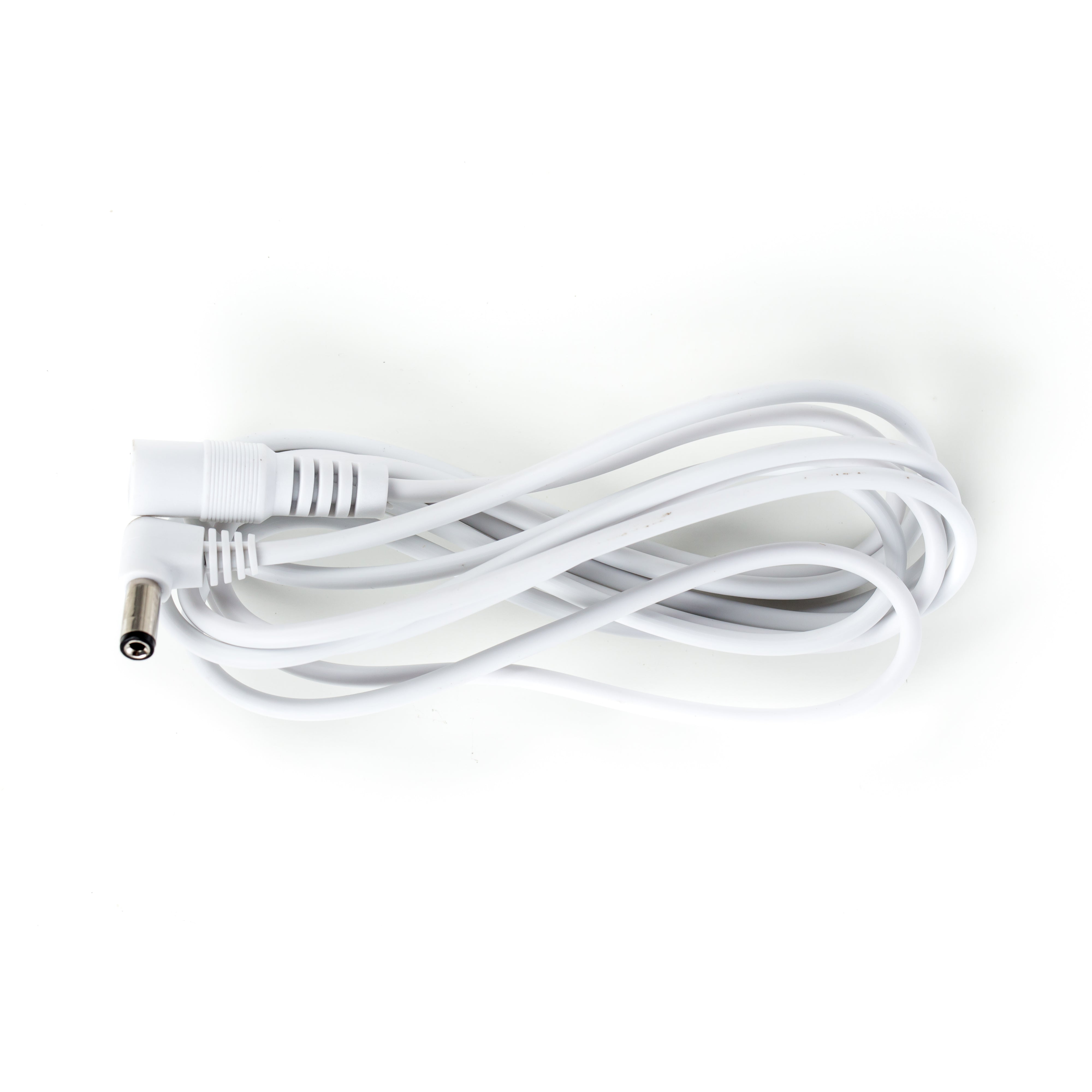 Agilux 72 inch Male-Female DC Power Supply Barrel Connection Extension Cable Cord 2.1mm x 5.5mm, Wh 2pk