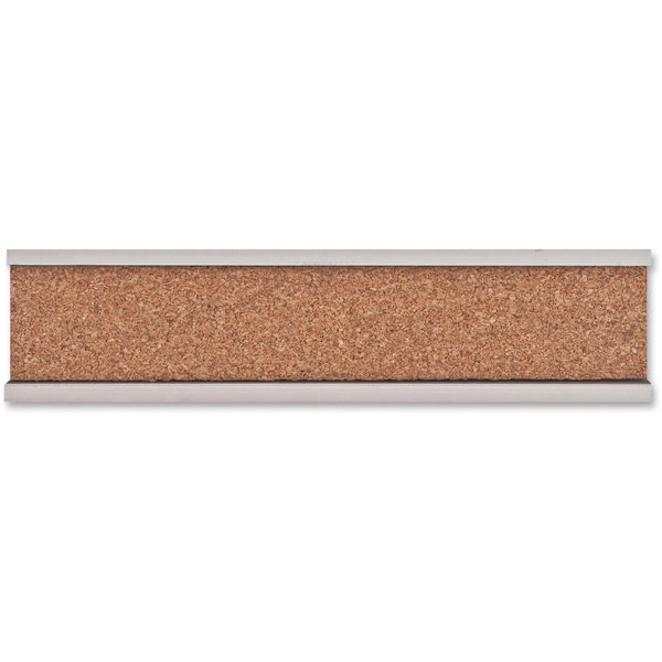Advantus Display Rail - 2" x 96" - Brown Cork, Satin Aluminum Frame - 1 Each