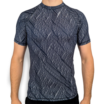 "Alluvium Black" Jiu Jitsu Rashguard Short Sleeve
