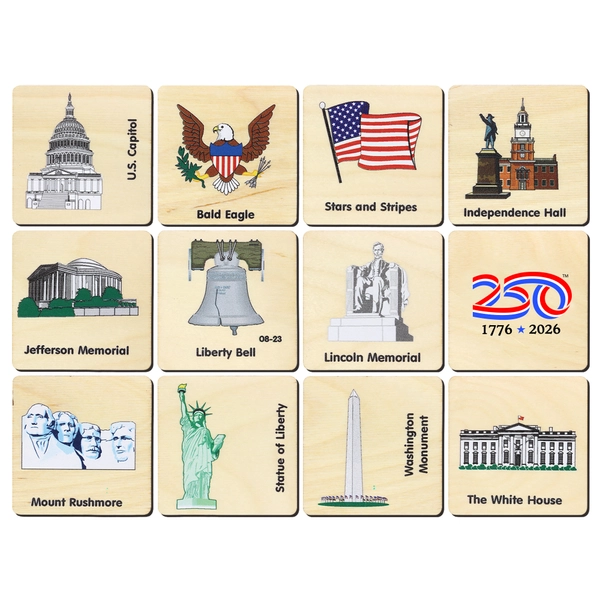 250th American Icons Memory Tiles