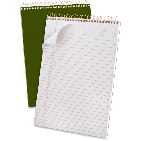 Ampad Gold Fibre Classic Legal Pads - 70 Sheets - 8.5" x 11.75" - White - Green Cover