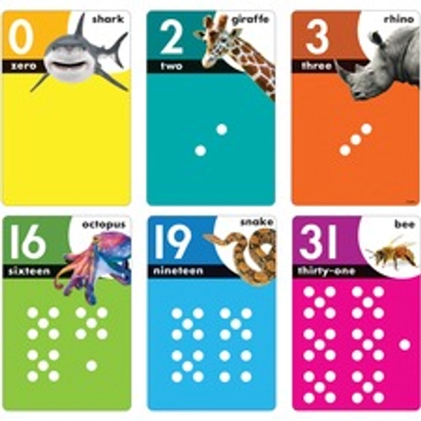 Trend Animals Count 0-31 Learning Set - Numbered Counting Cards - 1 Each