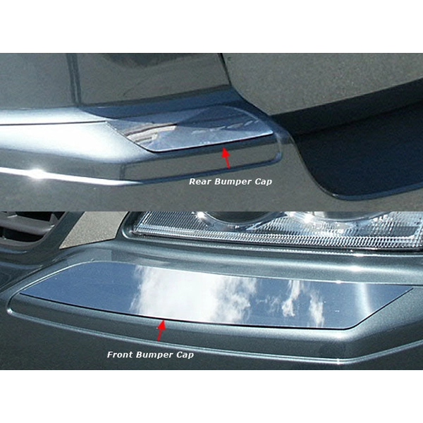 BC44750 Stainless Steel Bumper Cap Trim Accent 4 Pc QAA