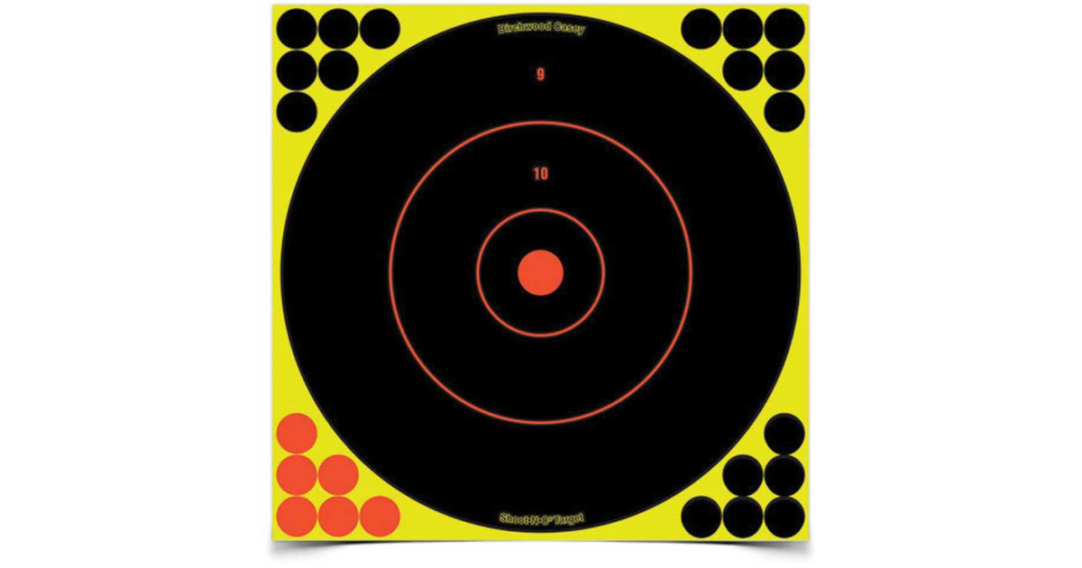 Bullseye Inflatable Target Made In USA | 12-Inch Reactive Peel-and-Stick Bullseye Targets