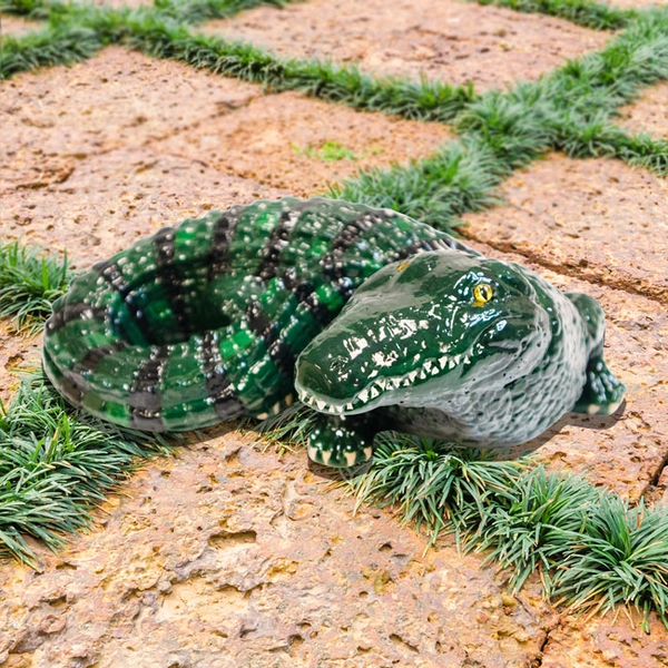 Baby Gator Statue, Hand Painted, by Prime Retreat