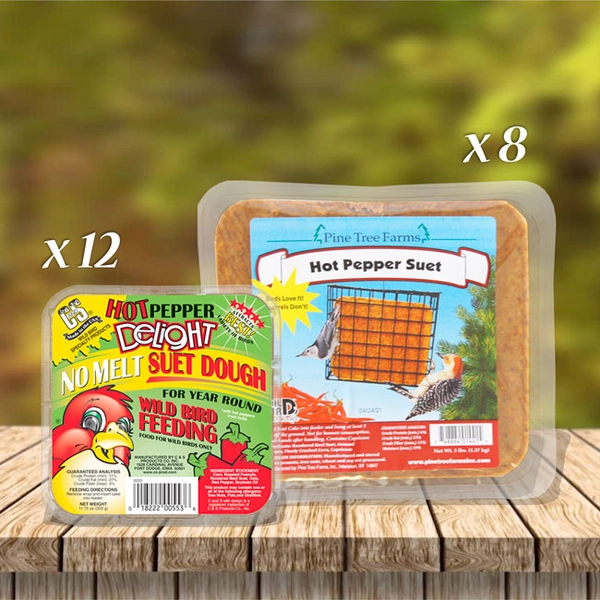 BestNest Hot Pepper Suet Cakes Package, 20 Cakes