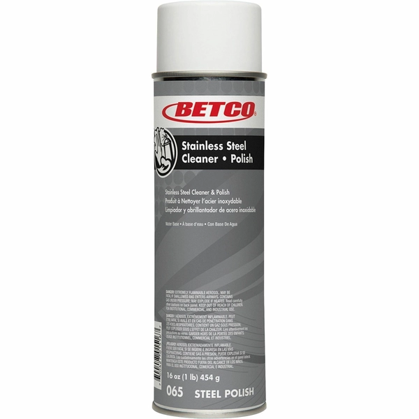 Betco Stainless Steel Cleaner & Polish - 17 oz Aerosol Spray - 1 Each