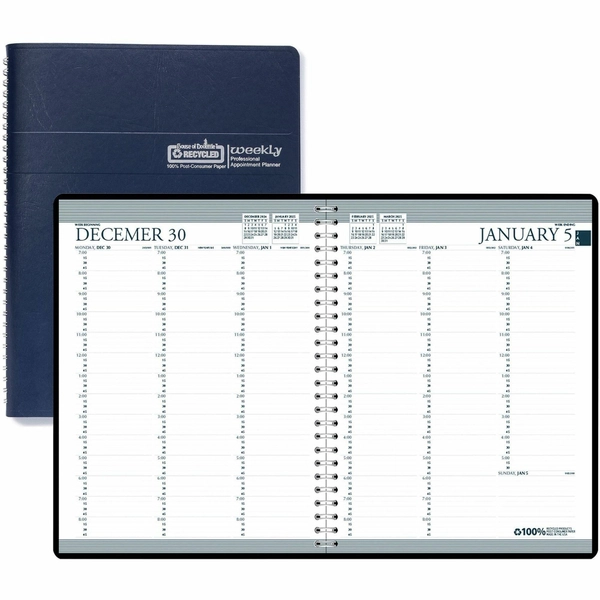 House of Doolittle Blue Weekly Planner 2026 - 8.5" x 11" - Quarter-hourly