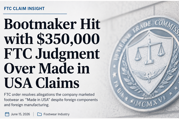 Bootmaker Hit with $350,000 FTC Judgment Over Made in USA Claims