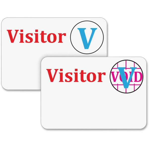 C-Line Peel & Stick Name Badges - 3" x 2" - White - 100/Box