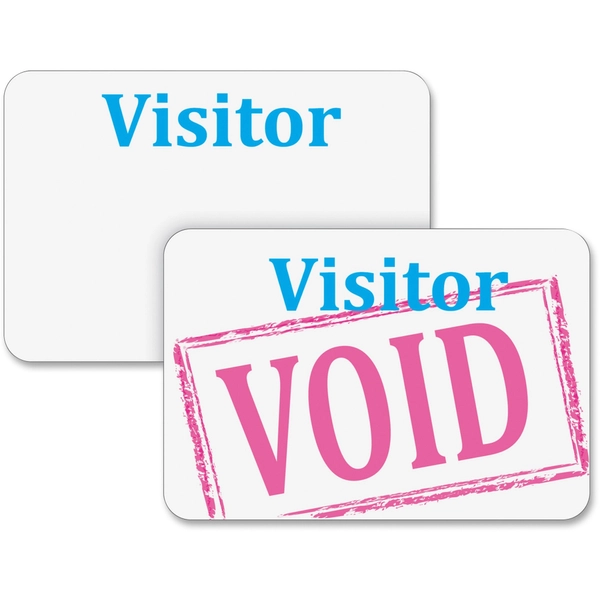 C-Line Visitor Name Badges - 3" x 2" - Removable Adhesive - 100/Box