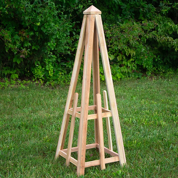 Cedar Standard Pyramid Trellis by Prime Retreat - 46"H