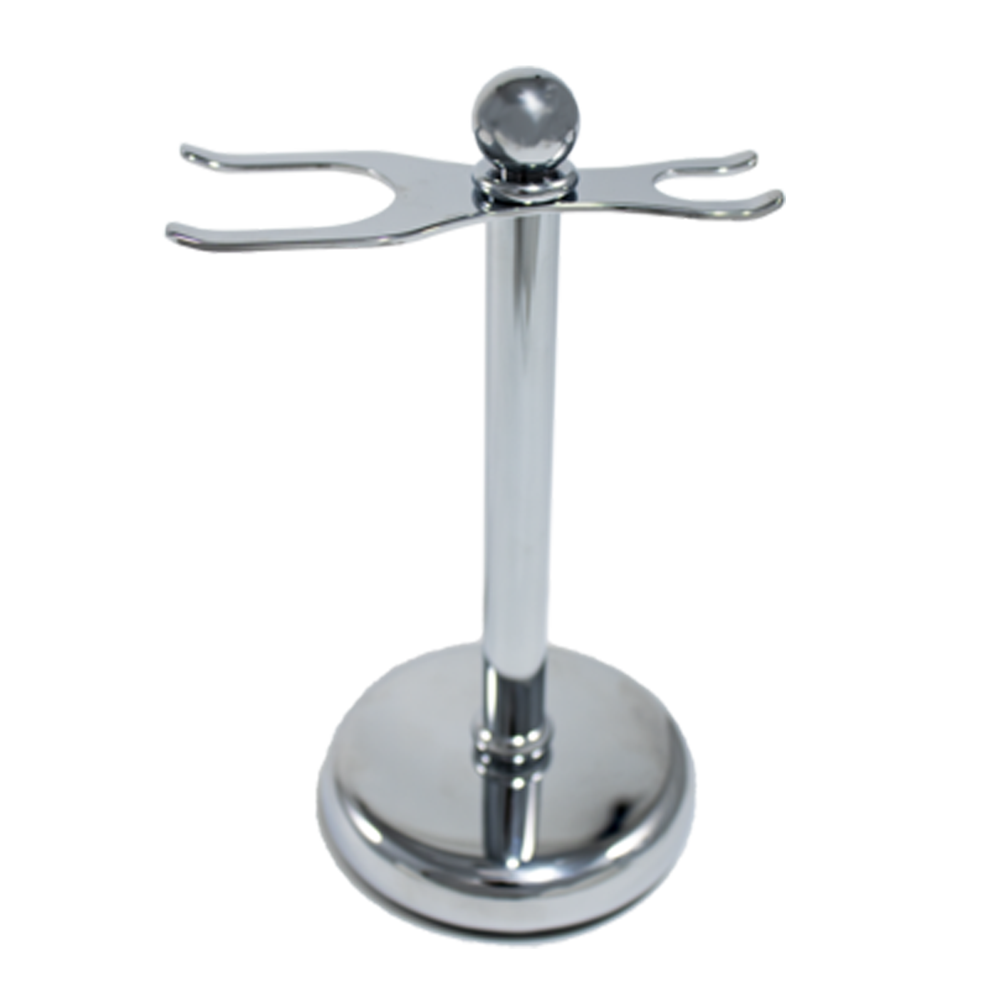 Chrome Shaving Stand - Razor and Brush