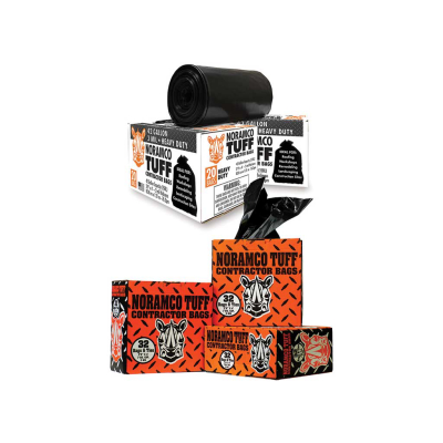 Contractor Trash Liners – 33 × 48 in, 3 mil – Black (32 per Case)