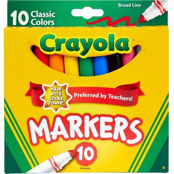 Crayola Classic Broad Line Markers - 10 Set