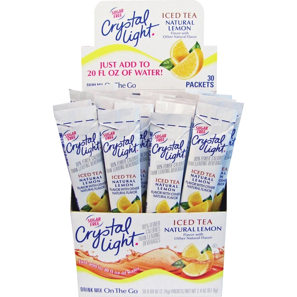 Crystal Light On-The-Go Iced Tea Mix Sticks - 0.04 oz - 30 Sticks/Box