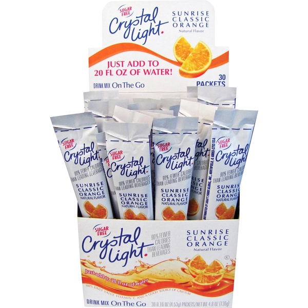Crystal Light On-The-Go Orange Mix - 0.16 oz, 30 Sticks