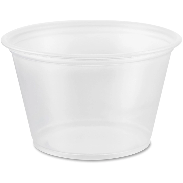 Dart 4 oz Conex Portion Containers - 125/Pack - White/Clear