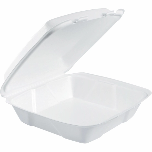 Dart 1-Compartment Foam Carryout Trays - White - 200/Carton
