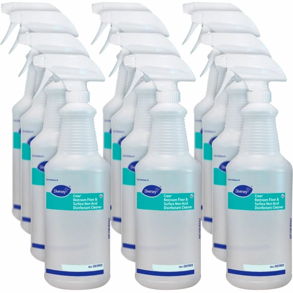 Diversey Empty Spray Bottle - Clear, 12/Carton