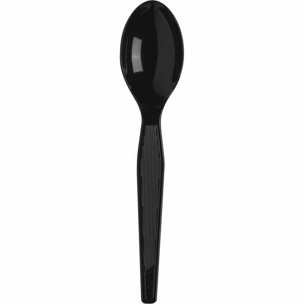 Dixie Heavyweight Disposable Teaspoons - Black - 1000/carton