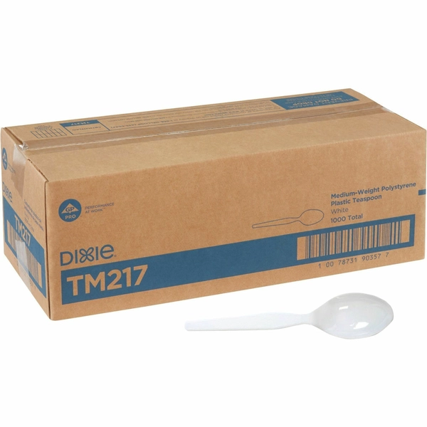 Dixie Medium-weight Disposable Teaspoons - White - 1000/Carton