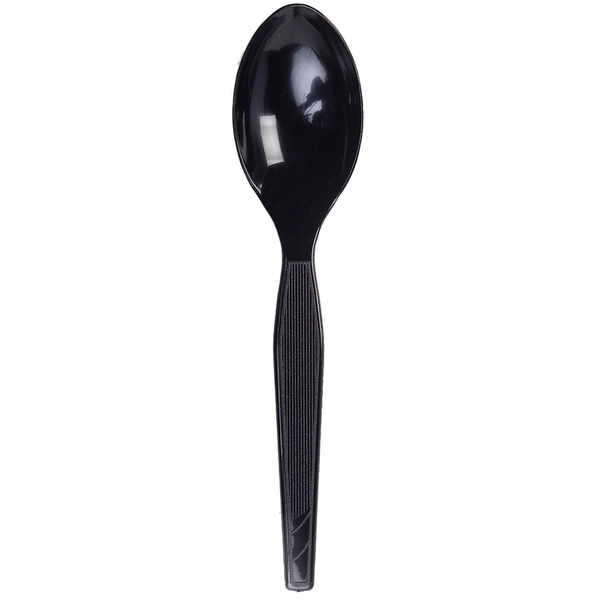 Dixie Medium-weight Black Disposable Teaspoons - 1000/Carton