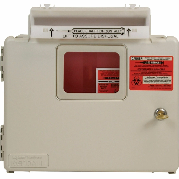 Sharpstar In-Room Sharps Container - Lock - Beige - Plastic