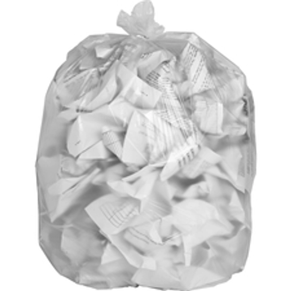 Genuine Joe 30 Gal High-Density Can Liners - 500/Carton - Clear - 36" x 30" x 0.31 mil