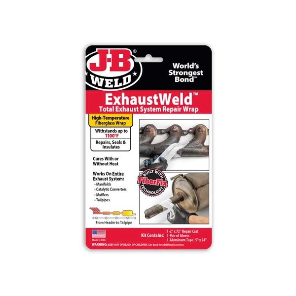 High-Heat Exhaust Repair Fiberglass Wrap Kit, 2" x 72"