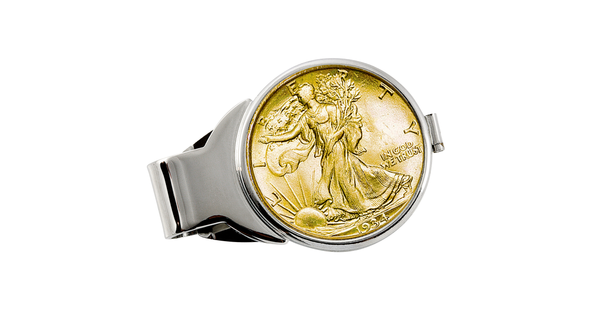 coin tie clip