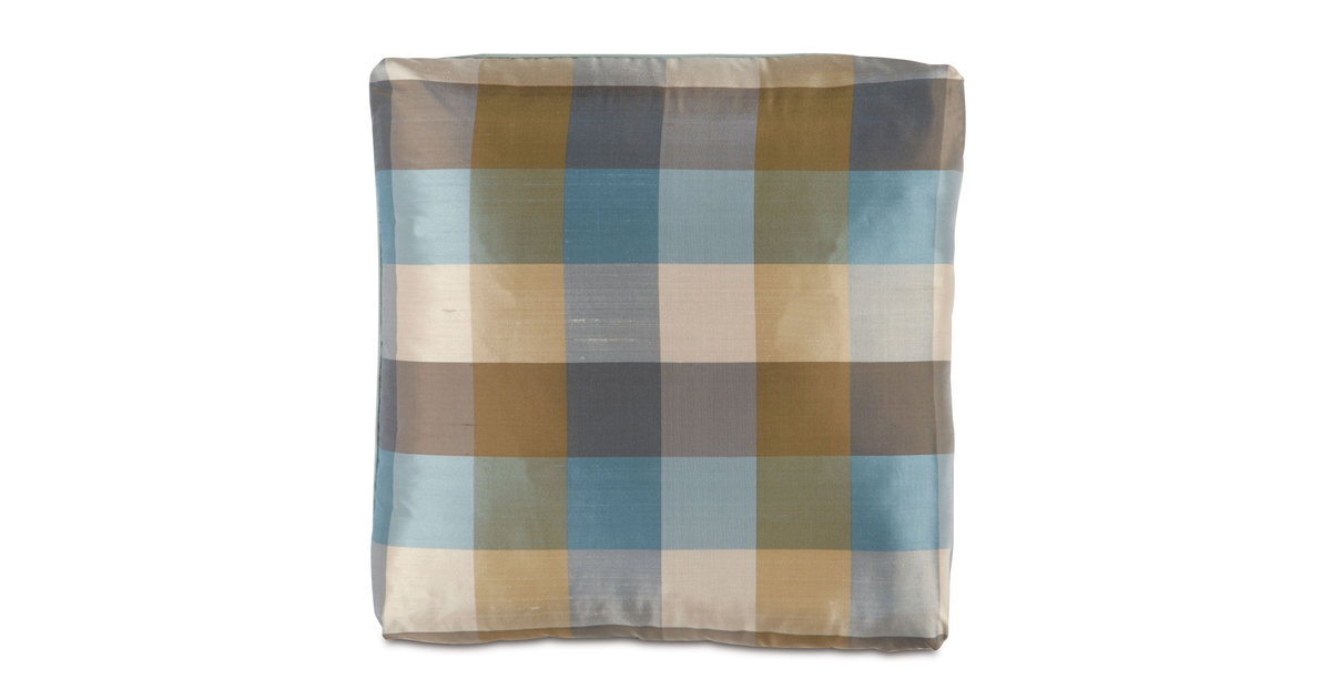 Made In USA | Beckford Silk Plaid Throw Pillow Cover 22x22