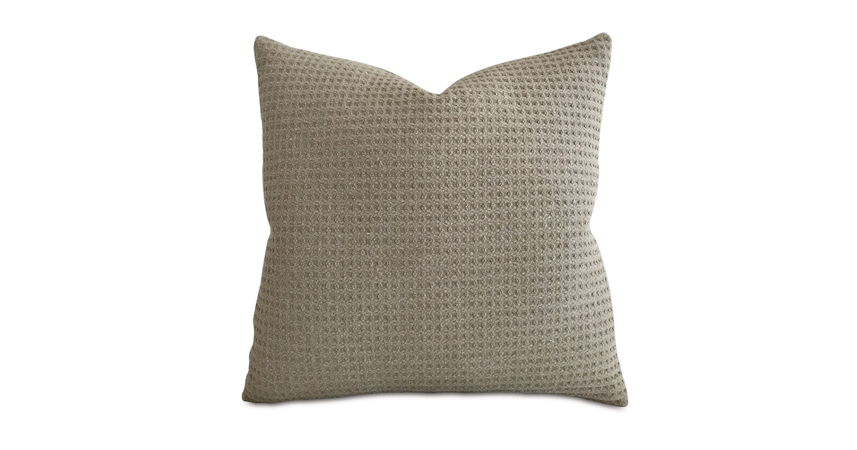 Made In USA | Neutral Textured Throw Pillow Cover 22x22