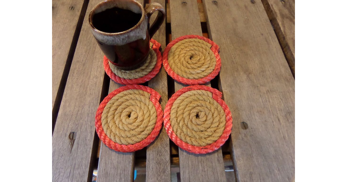 Made In USA | Set of 4 Coasters 2 color (Choose Color)