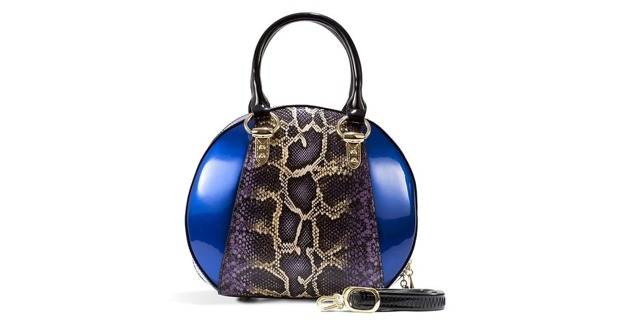 Made In USA | Svetlana Version 2 Python Print (Blue)Leather Handbag B15 ...