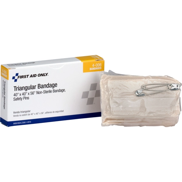 First Aid Only 40" Triangular Bandage - 4" x 2.25" - Off White - 1 Each