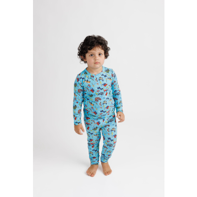 “For The Love Of Cars” Two-Piece Pajama Set